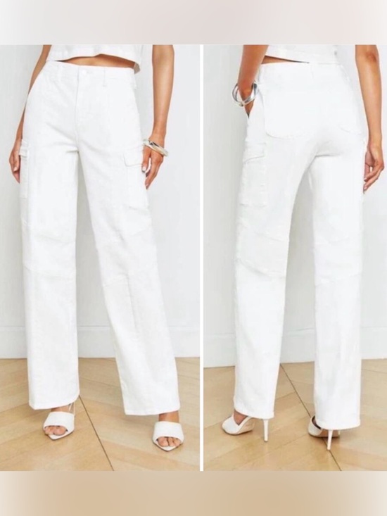 L'AGENCE Pants - L'AGENCE Brooklyn High Rise Utility  Wide-Leg White Pants NWOT